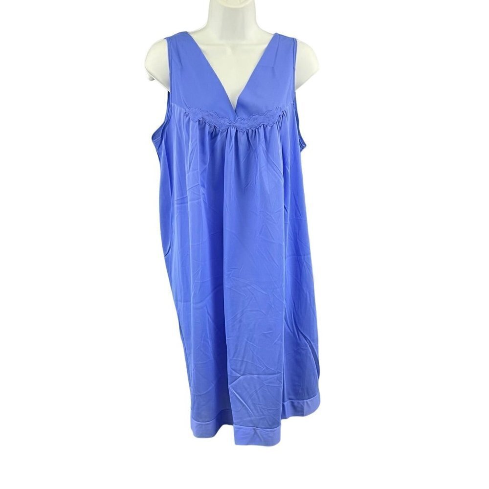 Exquisite Form Womens Purple Nylon Nightgown Size L NEW‎